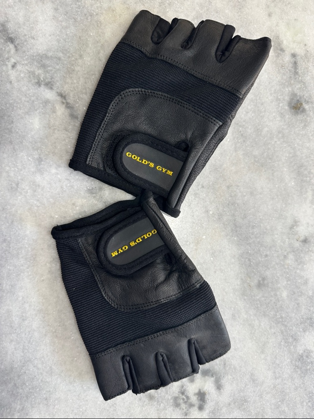 Gold's Gym Men's Black Fingerless Training Gloves